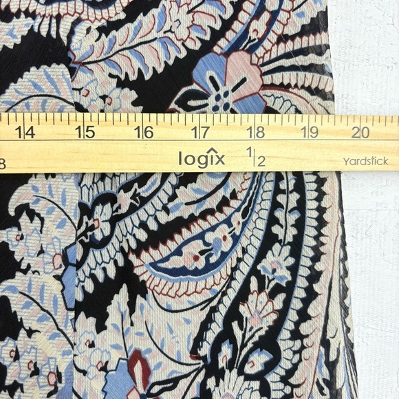 Chaps Chiffon Paisley Print Asymmetrical Skirt Sz Large 34” Waist VTG 90s Y2K - Picture 7 of 8